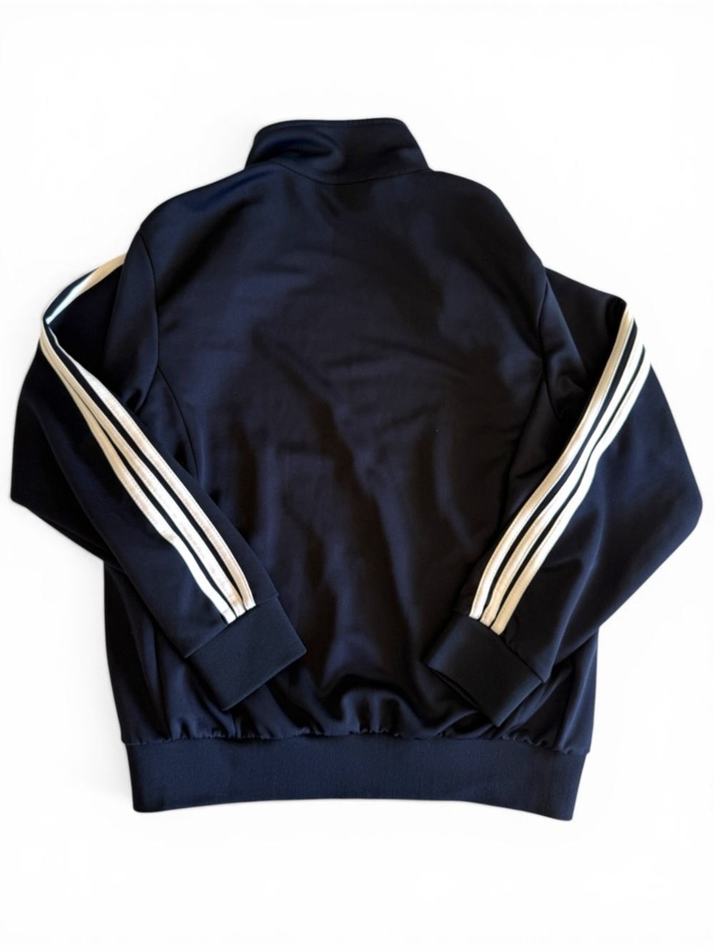 Adidas Originals Navy Blue Trefoil 3-Stripe Track Jacket Women’s Small Fitted - Picture 3 of 5